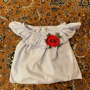 Available Angelina fashion off/on shoulder shirt